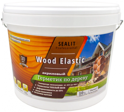 Приобрести ГЕРМЕТИК - Sealit Wood Elastic для работы с деревянными материалами 5 л во Владивостоке, Приморский край
