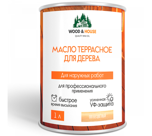 Заказать МАСЛО ТЕРРАСНОЕ ДЛЯ ДЕРЕВА WOOD & HOUSE во Владивостоке, Приморский край