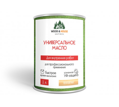 Приобрести ЦВЕТНОЕ УНИВЕРСАЛЬНОЕ МАСЛО WOOD & HOUSE Серия ПРОФИ во Владивостоке, Приморский край