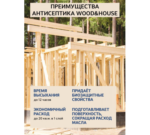 Заказать ГРУНТОВОЧНЫЙ АНТИСЕПТИК WOOD & HOUSE во Владивостоке, Приморский край